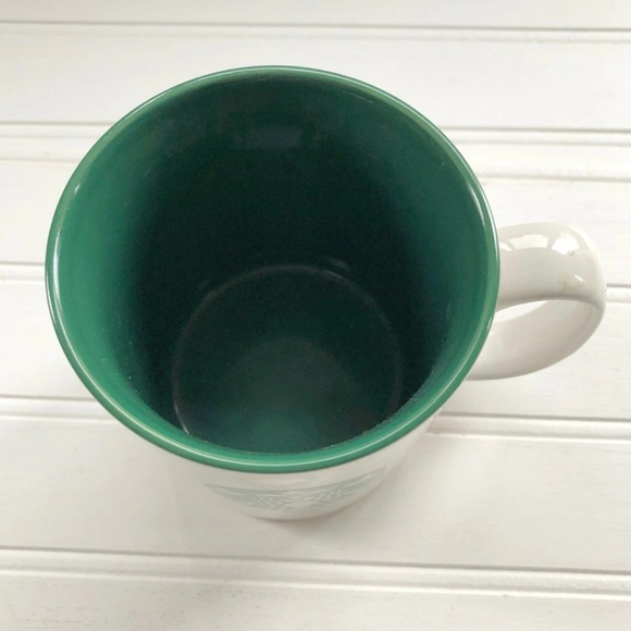 Starbucks 2012 Classic Siren Logo Coffee Mug White Green Interior 14oz new - Picture 5 of 9